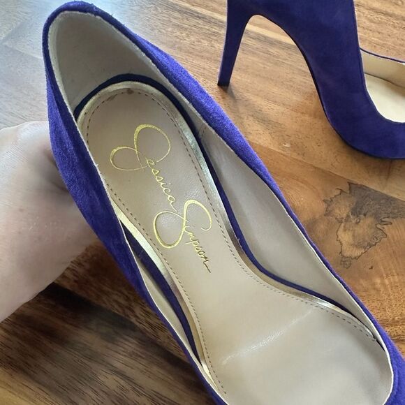 Jessica Simpson Regal Purple Suede Heels - Picture 3 of 7